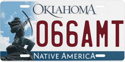 OK license plate 066AMT