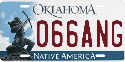 OK license plate 066ANG
