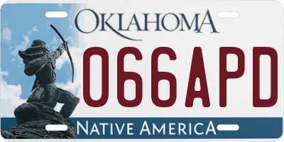 OK license plate 066APD