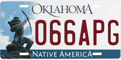 OK license plate 066APG