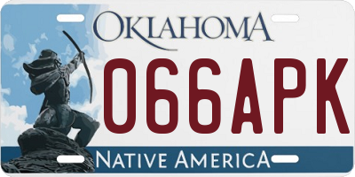 OK license plate 066APK