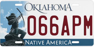 OK license plate 066APM