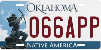 OK license plate 066APP