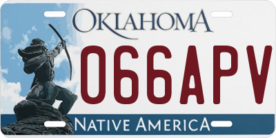 OK license plate 066APV