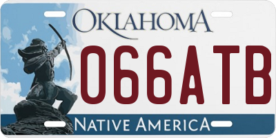OK license plate 066ATB