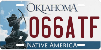OK license plate 066ATF