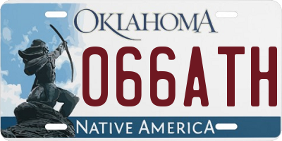 OK license plate 066ATH
