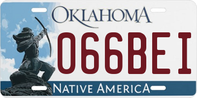 OK license plate 066BEI