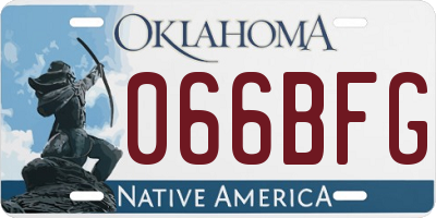 OK license plate 066BFG