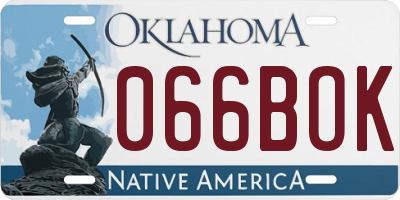 OK license plate 066BOK