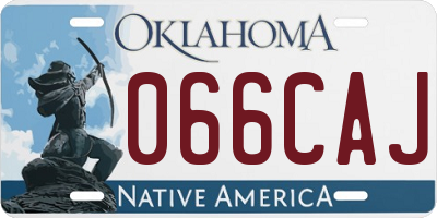 OK license plate 066CAJ