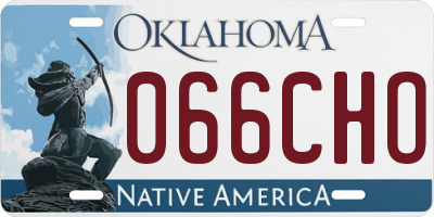 OK license plate 066CHO