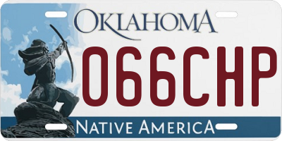 OK license plate 066CHP