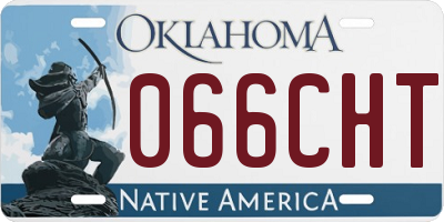 OK license plate 066CHT