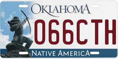 OK license plate 066CTH
