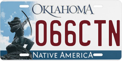 OK license plate 066CTN