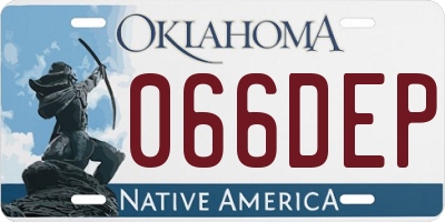OK license plate 066DEP