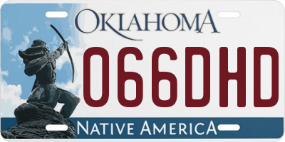 OK license plate 066DHD