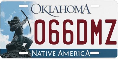 OK license plate 066DMZ