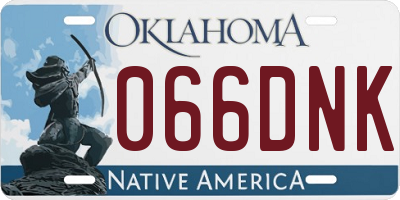 OK license plate 066DNK
