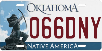 OK license plate 066DNY
