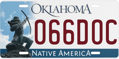 OK license plate 066DOC