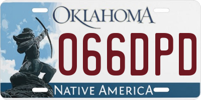 OK license plate 066DPD