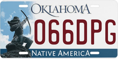 OK license plate 066DPG