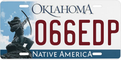 OK license plate 066EDP