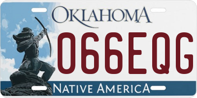 OK license plate 066EQG