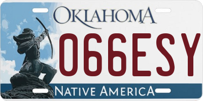 OK license plate 066ESY