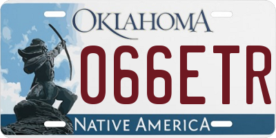 OK license plate 066ETR