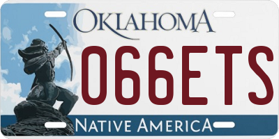 OK license plate 066ETS