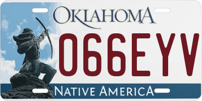 OK license plate 066EYV