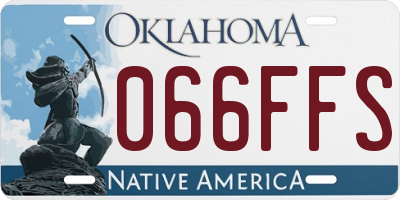OK license plate 066FFS