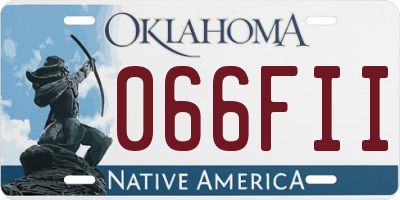 OK license plate 066FII
