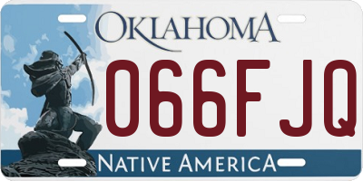 OK license plate 066FJQ