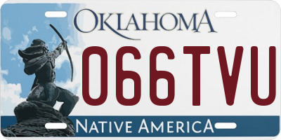 OK license plate 066TVU