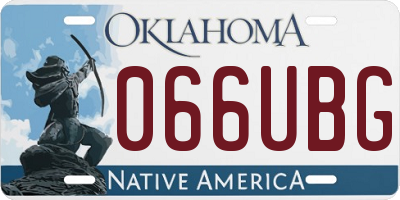OK license plate 066UBG