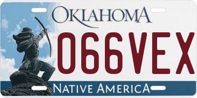 OK license plate 066VEX