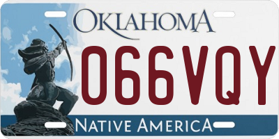 OK license plate 066VQY