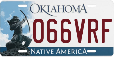 OK license plate 066VRF