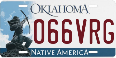 OK license plate 066VRG