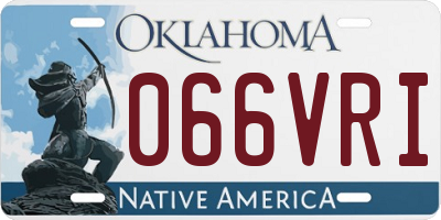 OK license plate 066VRI