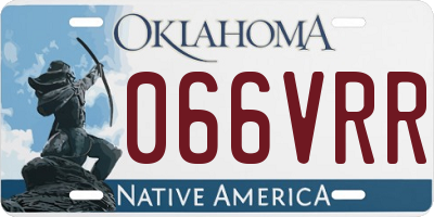 OK license plate 066VRR