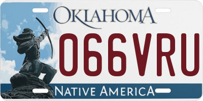 OK license plate 066VRU