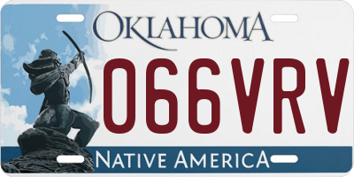 OK license plate 066VRV