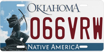 OK license plate 066VRW