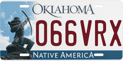 OK license plate 066VRX