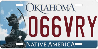OK license plate 066VRY